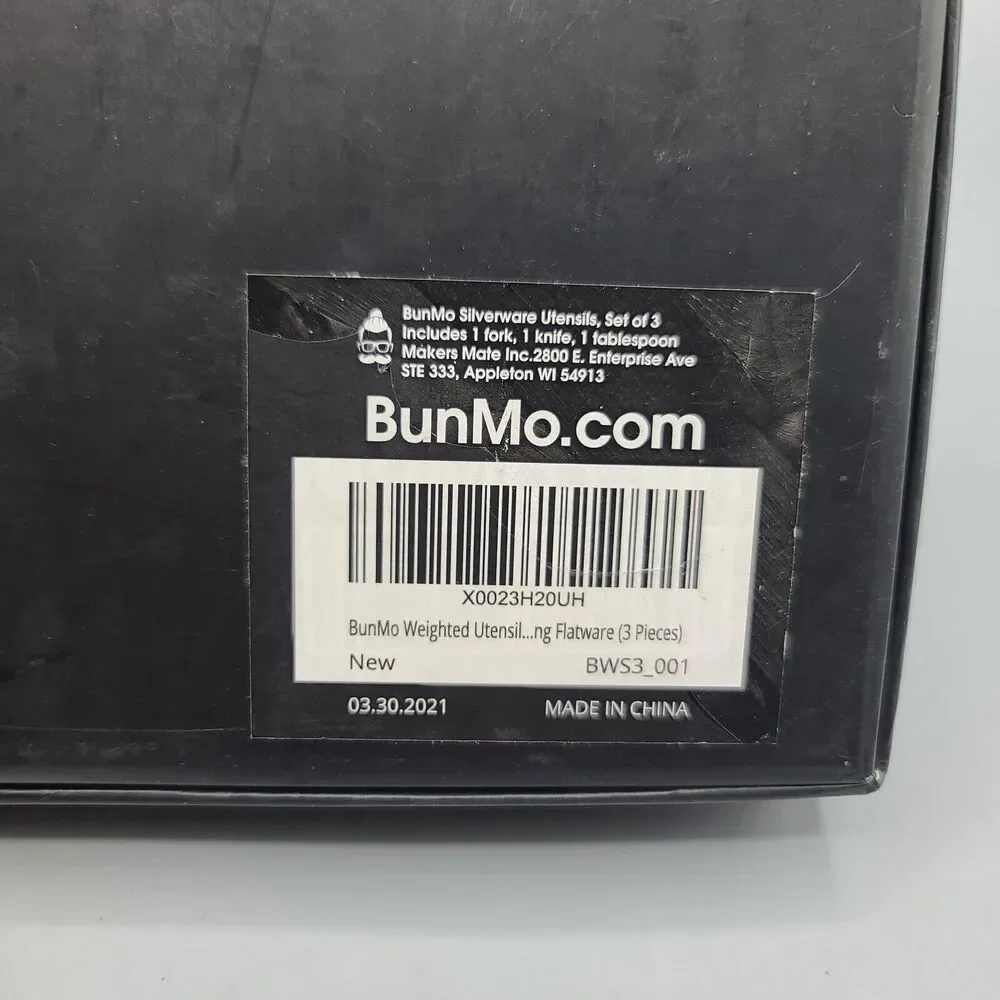 Bunmo Heavyweight Stainless Silverware Flatware Spoon Fork Knife In Box